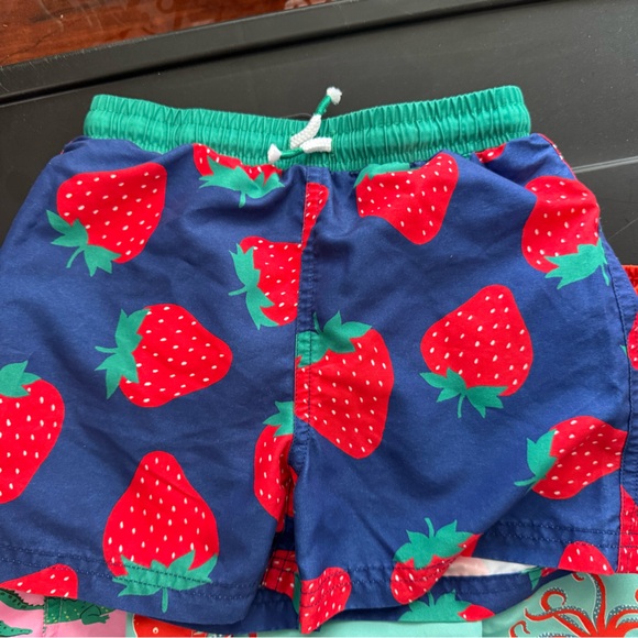Lot Of 3 Mini Boden Swim Trunks Boys 3-4 Years Swim Suits Octopus Alligator - Picture 2 of 11